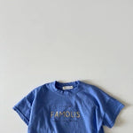 Letter Crew Neck Short Sleeve Simple - Cindi Book
