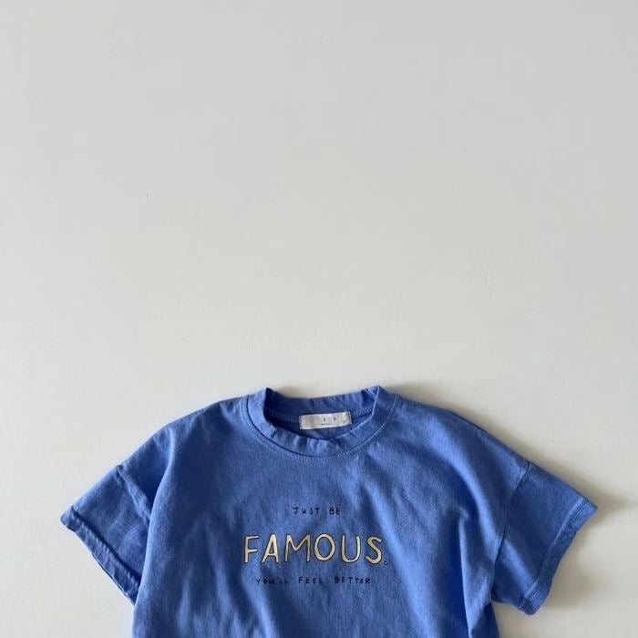 Letter Crew Neck Short Sleeve Simple - Cindi Book