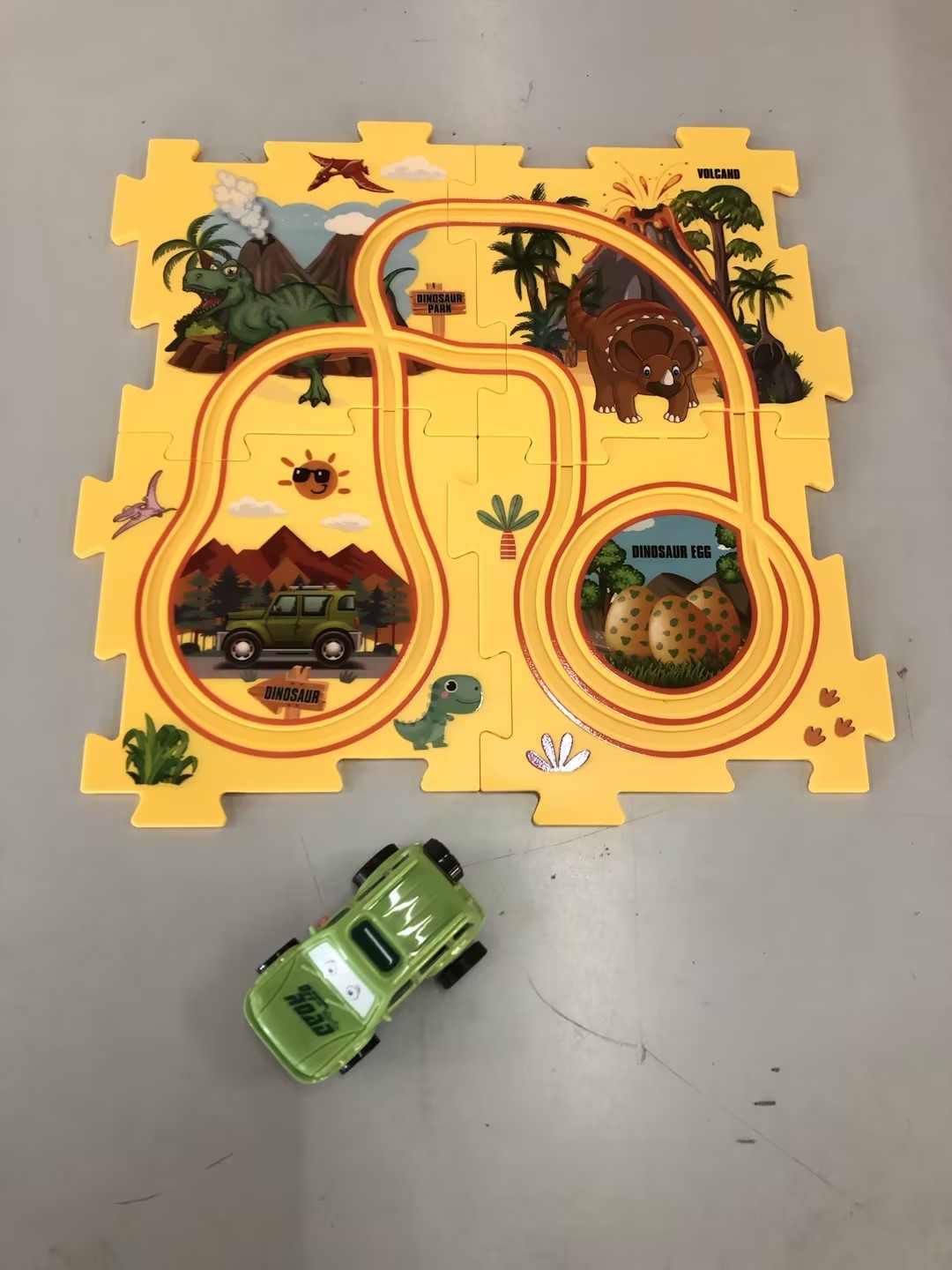 Children Puzzle Electric Railroad Speeder DIY Assembly Electric Car Automatic Rail City Scene Construction Education Toy Gift - Cindi Book