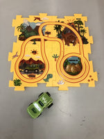 Children Puzzle Electric Railroad Speeder DIY Assembly Electric Car Automatic Rail City Scene Construction Education Toy Gift - Cindi Book