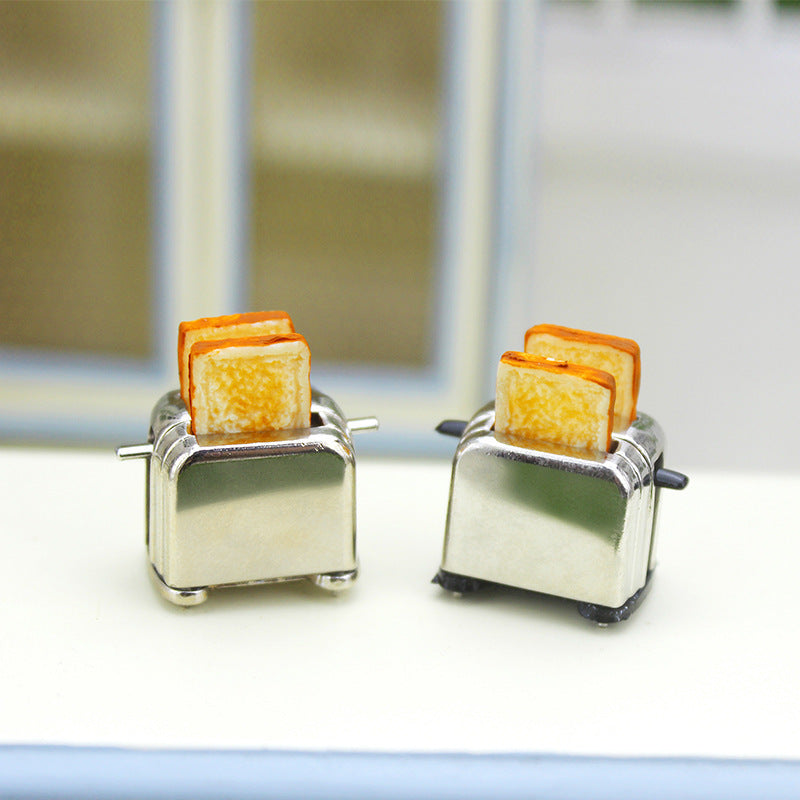 Miniature Candy Toy Kitchen Small Cloth Dollhouse Accessories Mini Breakfast Bread Maker - Cindi Book