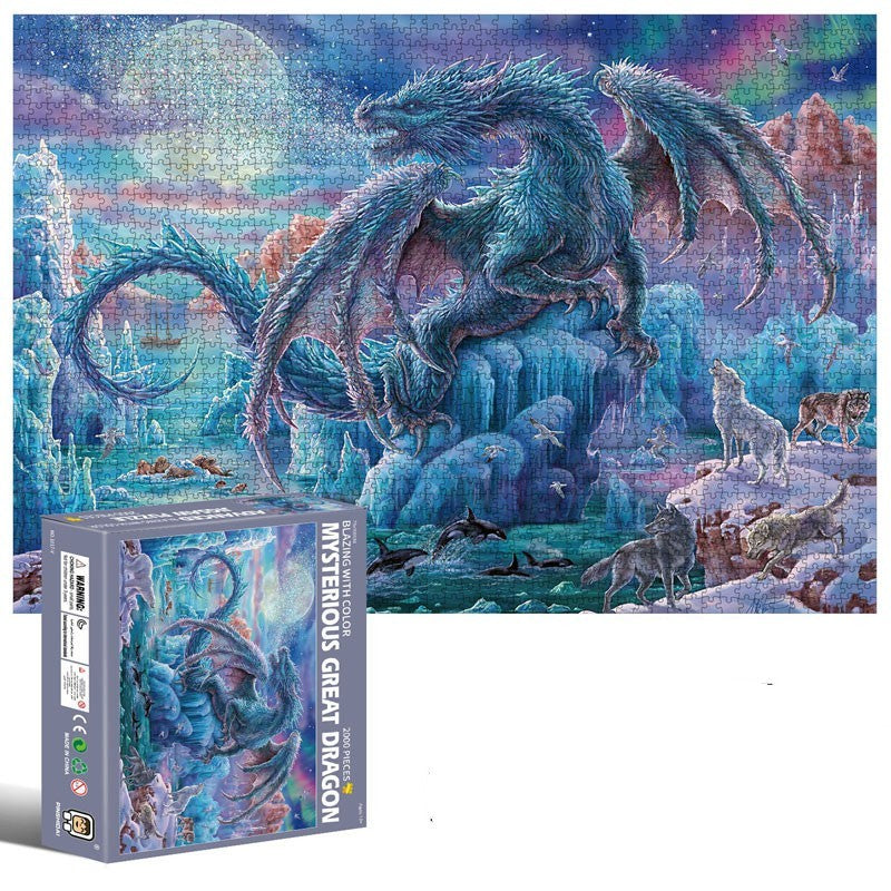 Mysterious Dragon High Difficulty 2000 Piece Puzzle - Cindi Book
