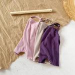 Baby Sunken Stripe Camisole One-piece Romper - Cindi Book