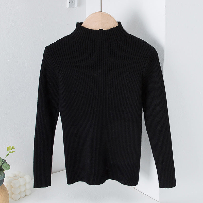 Children's Mock Neck Sweater Knitwear Top - Cindi Book