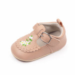 Baby Embroidered PU Leather Soft Bottom Non-slip Toddler Shoes - Cindi Book