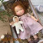 Handmade Plush Doll Golden Curly Girl Finished Product - Cindi Book