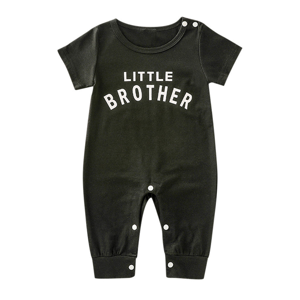 Male Alphabet Long Sleeved Romper Newborn Baby Jumpsuit Female Baby Casual Romper - Cindi Book