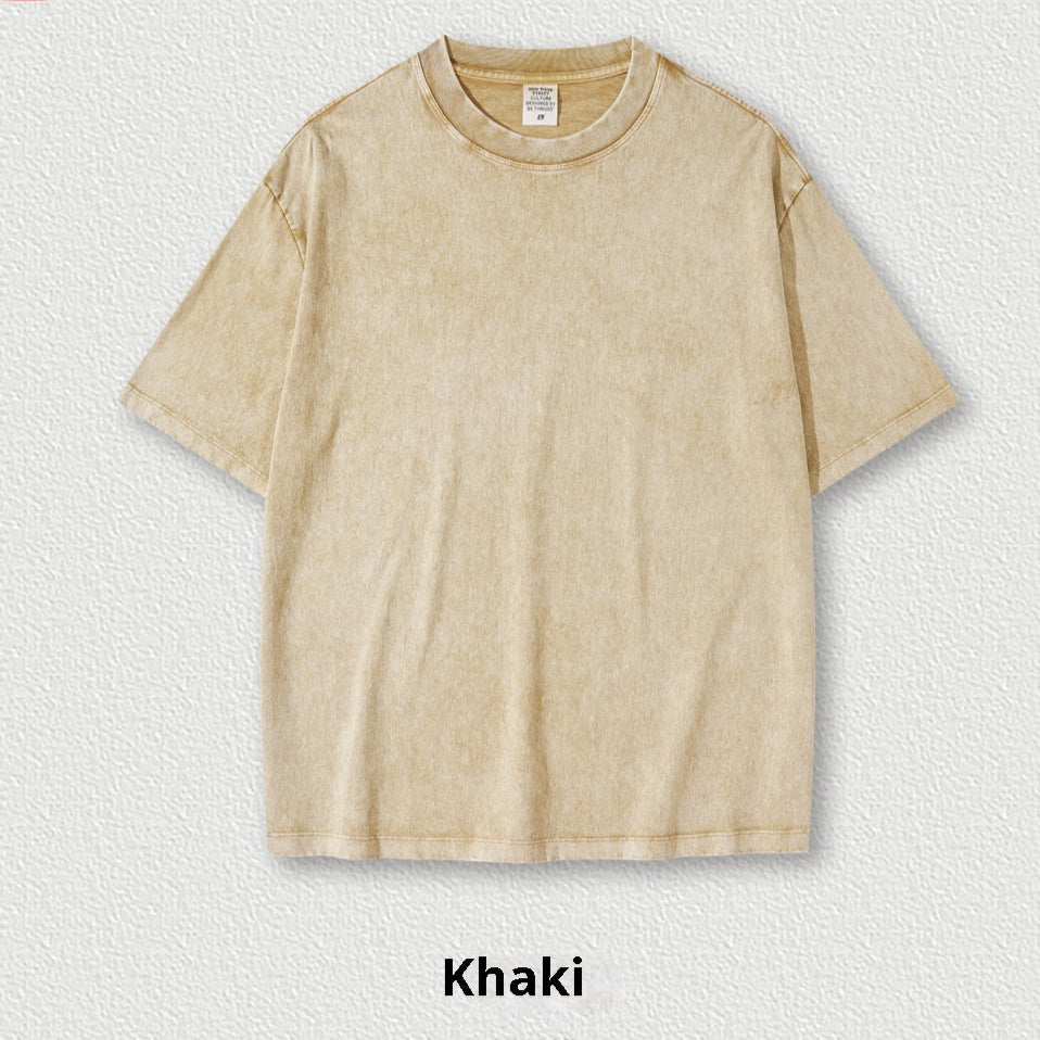 Washed Round Neck Short Sleeve Batik Children's T-shirt - Cindi Book