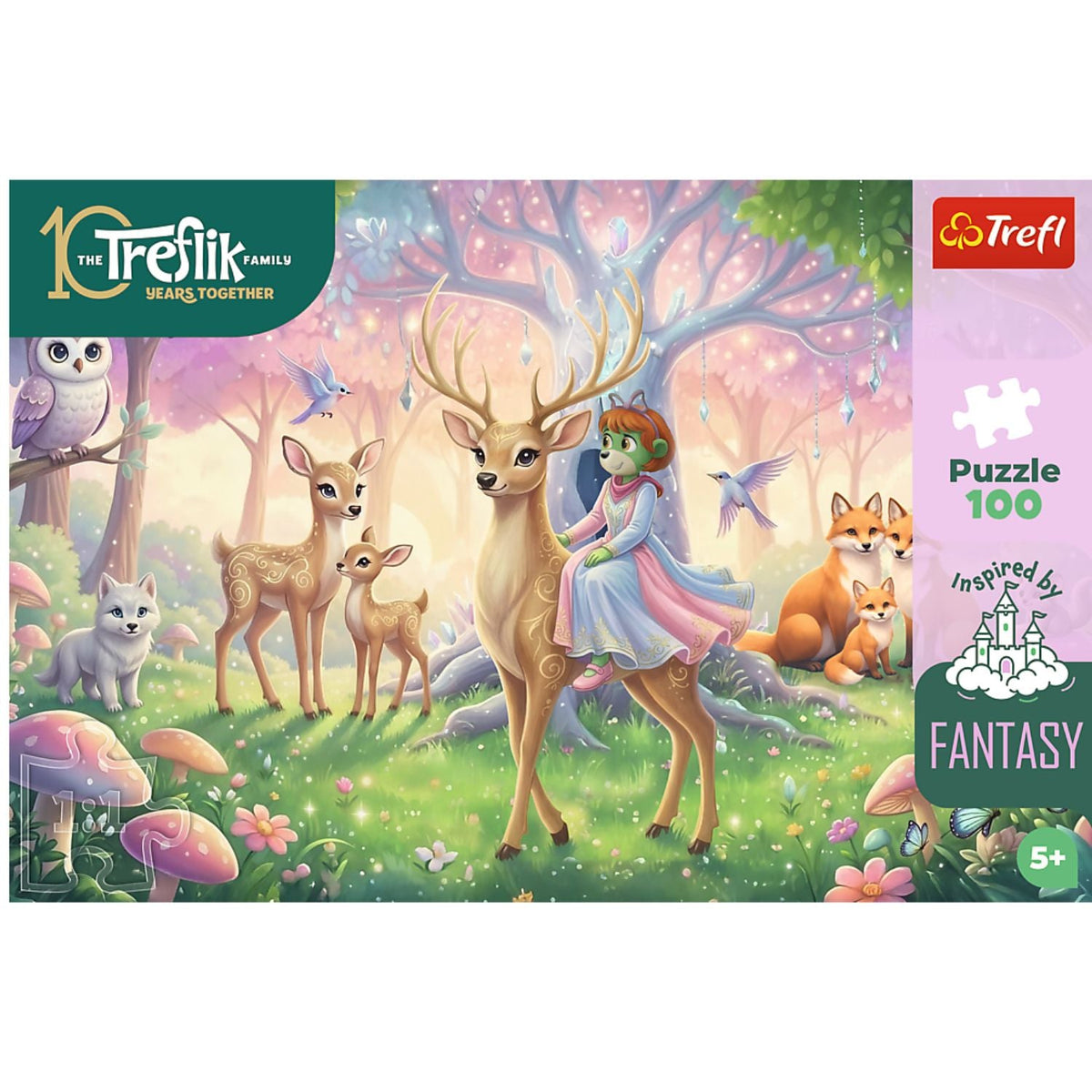 Trefl Kids Inspired By Fantasy Animals from the Magical Forest 100 Piece Kids Puzzle