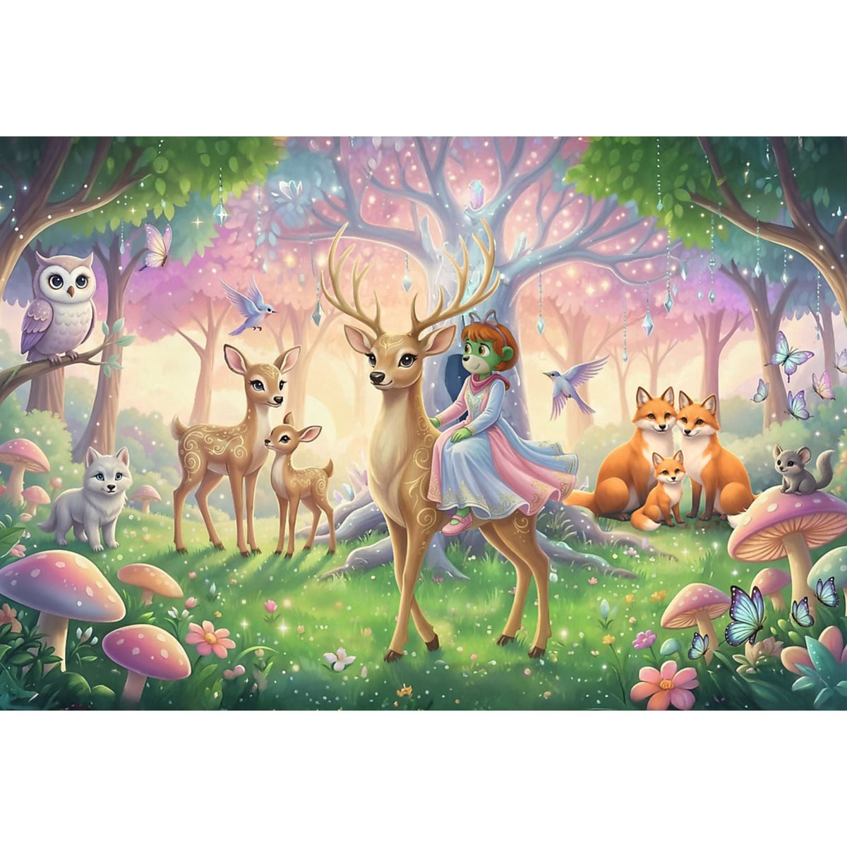 Trefl Kids Inspired By Fantasy Animals from the Magical Forest 100 Piece Kids Puzzle