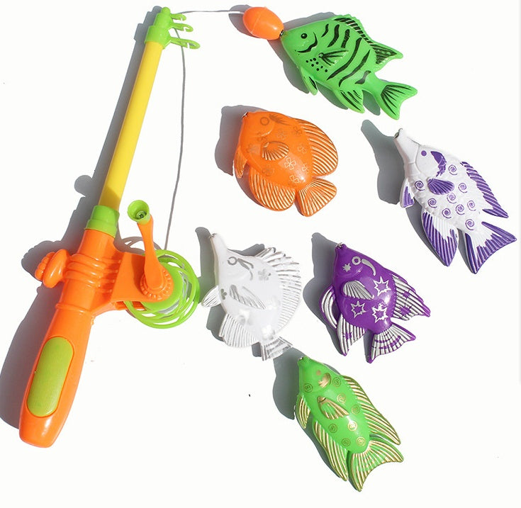 Magnetic Fishing Toy with 6 Fish and A Fishing Rod