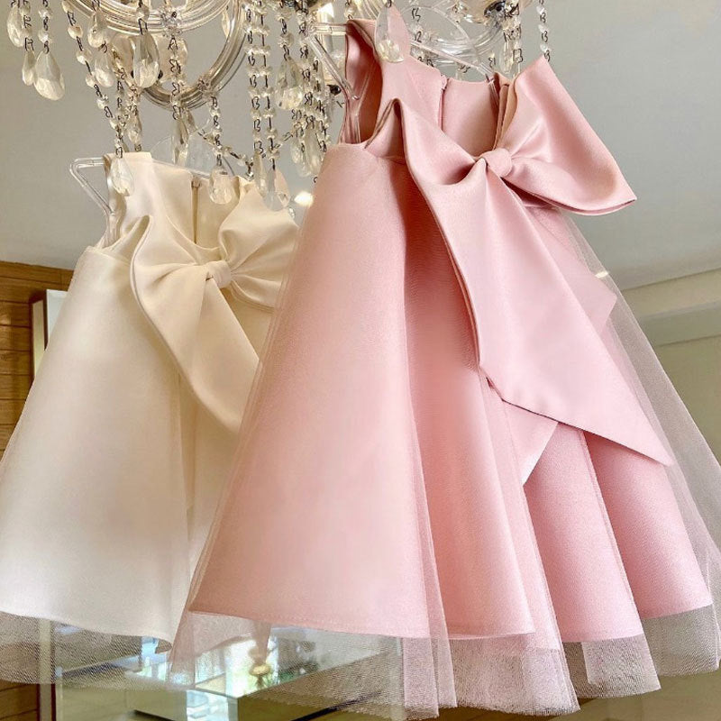 Girls Dress Dress Big Bow Girl Korean Style Baby Girl Dress - Cindi Book