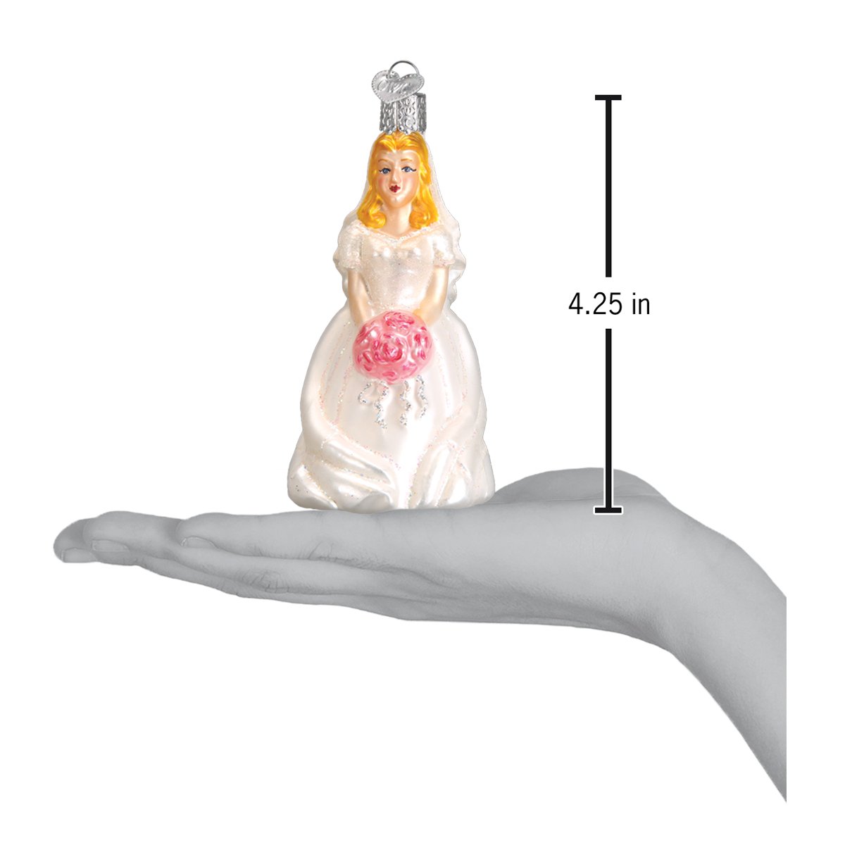 Old World Christmas Bride - Blonde Ornament - hand-blown glass Christmas tree ornament (view 6)
