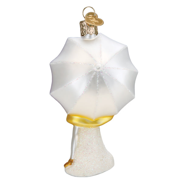 Old World Christmas Morton Umbrella Girl Ornament - hand-blown glass Christmas tree ornament (view 4)