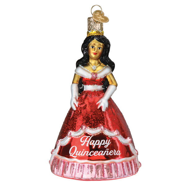 Old World Christmas La Quinceanera Ornament - hand-blown glass Christmas tree ornament (view 3)