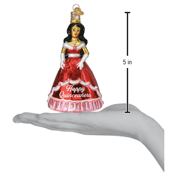 Old World Christmas La Quinceanera Ornament - hand-blown glass Christmas tree ornament (view 6)