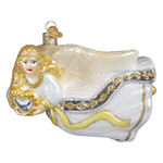 Old World Christmas Angel With Heart Ornament - hand-blown glass Christmas tree ornament (view 2)