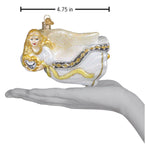 Old World Christmas Angel With Heart Ornament - hand-blown glass Christmas tree ornament (view 5)