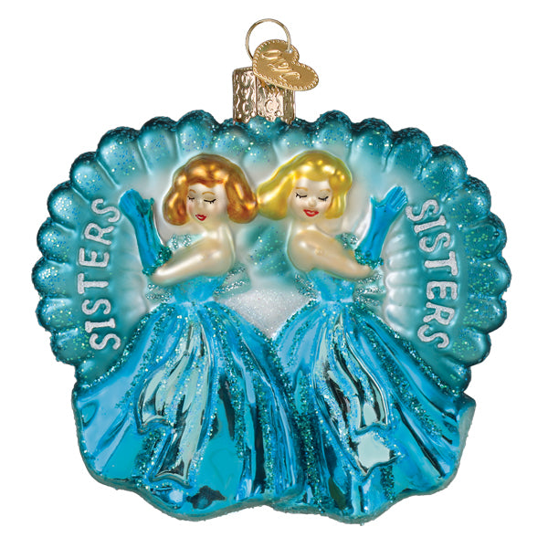 Old World Christmas Sisters Sisters Ornament - hand-blown glass Christmas tree ornament (view 2)
