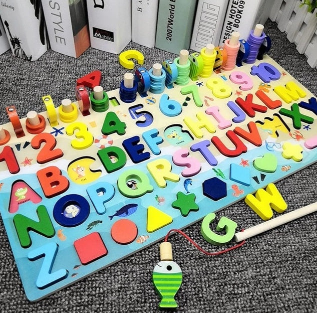 Children 3D Alphabet Number Puzzle Baby Colorful Geometric Digital Letter Educational Toy - Cindi Book