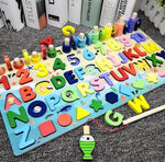 Children 3D Alphabet Number Puzzle Baby Colorful Geometric Digital Letter Educational Toy - Cindi Book