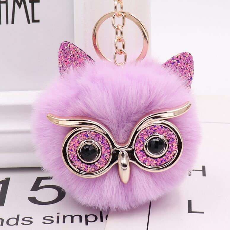 Lovely Owl Plush Doll Kids Favors Fur Ball Key Chain - Cindi Book