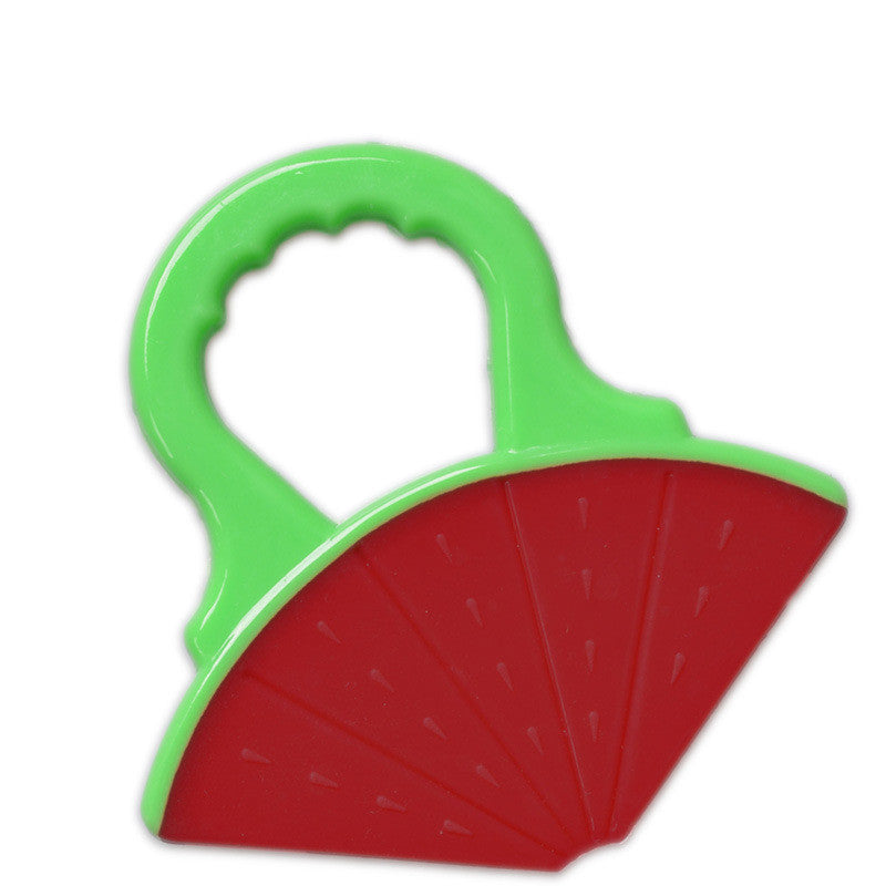 Toddlers Infants Baby Teething Toy Soft Silicone Fruit Teether Holder - Cindi Book