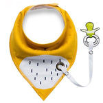 Bib with Pacifier Clip - Cindi Book