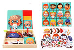 Montessori Magnetic Fun Puzzle Children's Wooden Puzzle Box Game Cartoon Educational Painting Toys For Children Gift Antistress - Cindi Book