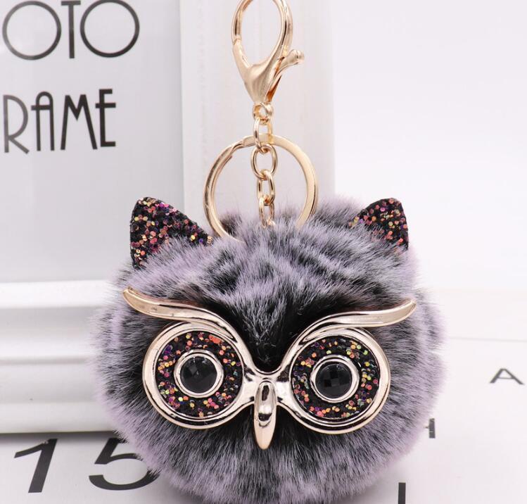 Lovely Owl Plush Doll Kids Favors Fur Ball Key Chain - Cindi Book