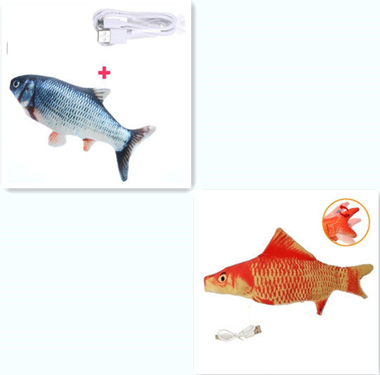 Electric Funny Cat Simulation Fish Beating Usb Jumping Cat Toy - Cindi Book