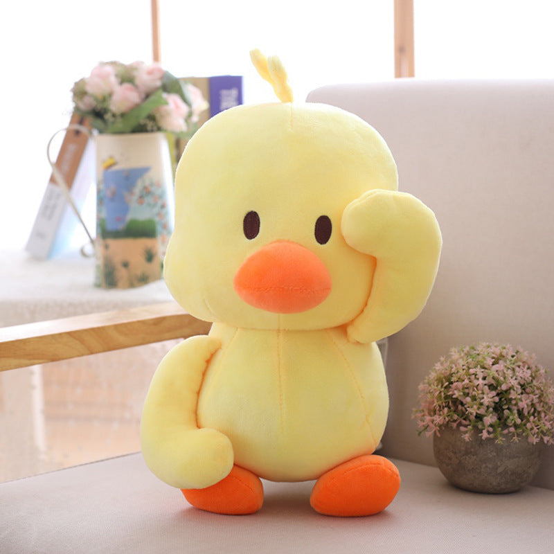 Little yellow duck figurine dancing expression small yellow duck plush toy - Cindi Book