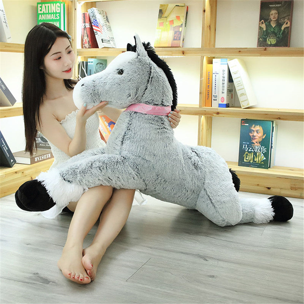Simulation lying horse pillow plush toy - Cindi Book