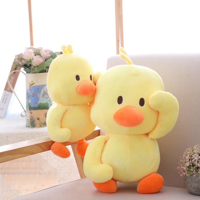 Little yellow duck figurine dancing expression small yellow duck plush toy - Cindi Book