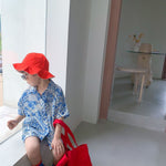 Printed Shirt Boys Vacation Style Chiffon Shirt Shorts Suit - Cindi Book