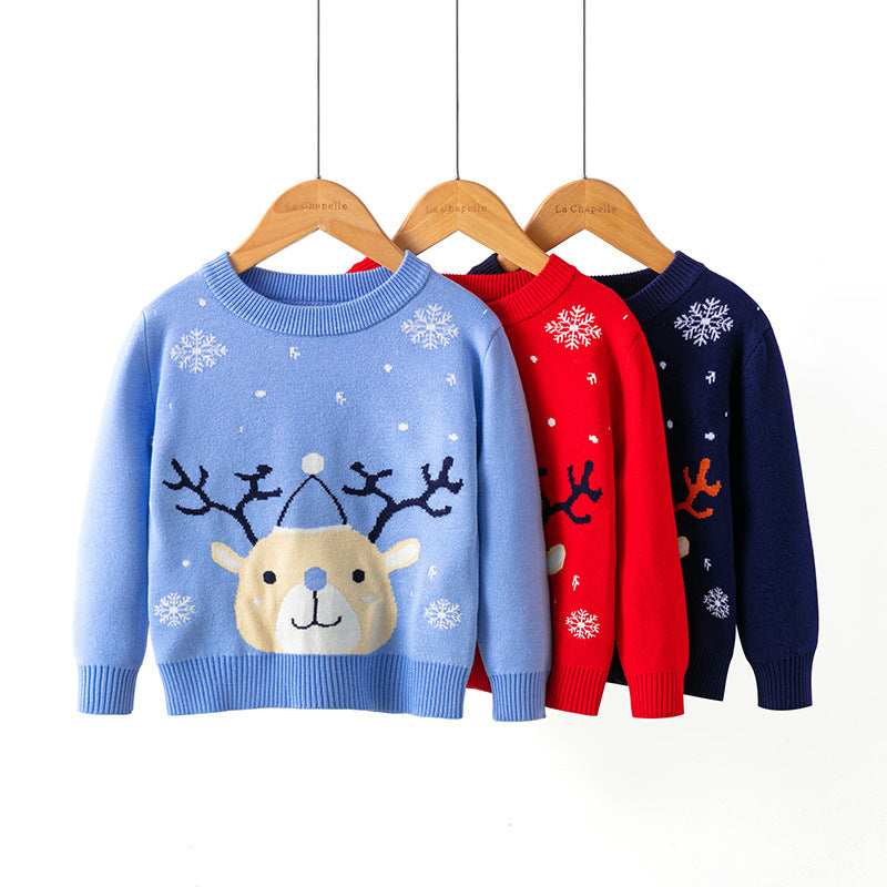 Christmas snowflake fawn sweater - Cindi Book