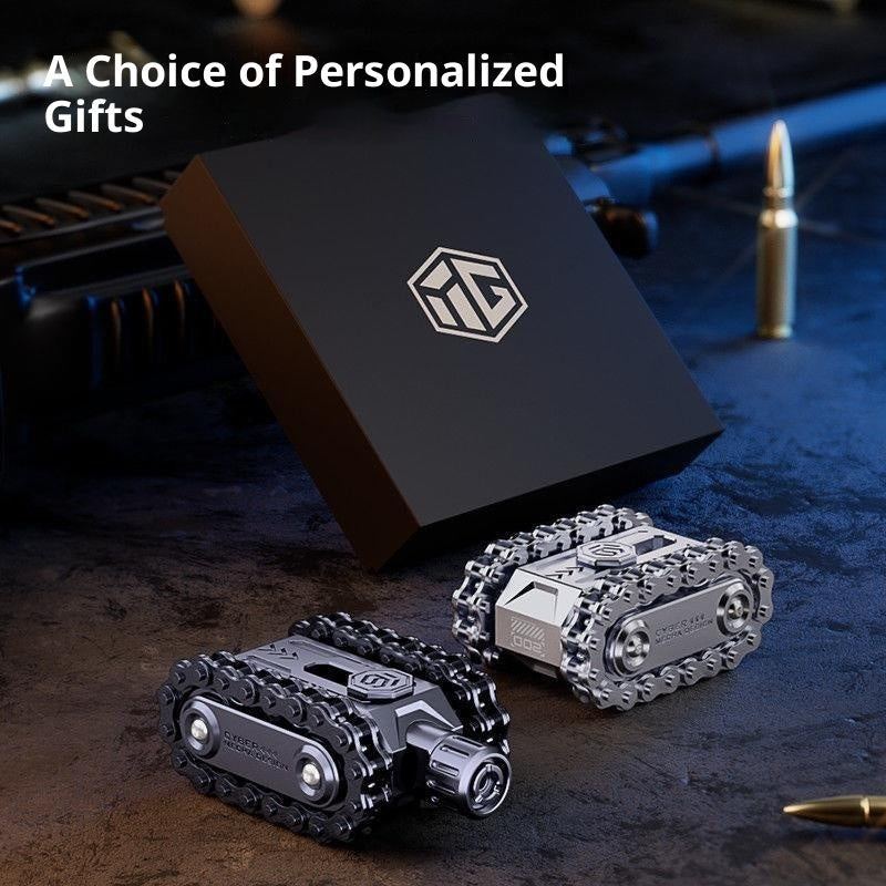 Mechanical Rotating Decompression Hand Pieces Metal Toy Tank - Cindi Book