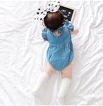 Neonatal baby shirts, collars, sleeves, jeans, hats, baby brothers and sisters wearing triangular crawling clothes - Cindi Book