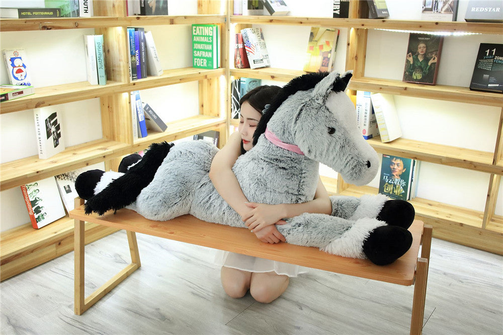 Simulation lying horse pillow plush toy - Cindi Book