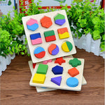 Wooden Geometrical Shape Baby Toy Jigsaw - Cindi Book