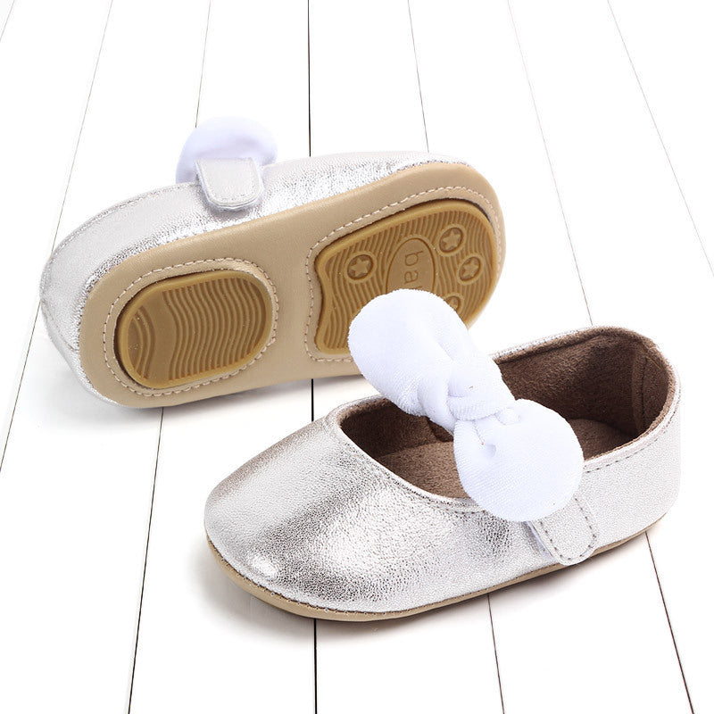 Spring bowknot rubber sole baby toddler shoes - Cindi Book