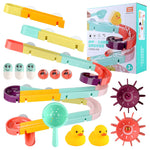 Kids Bath Toys Wall Suction Cup Marble Race Run Track Bathroom Bathtub Baby Play Water Games Toy Kit for Children - Cindi Book