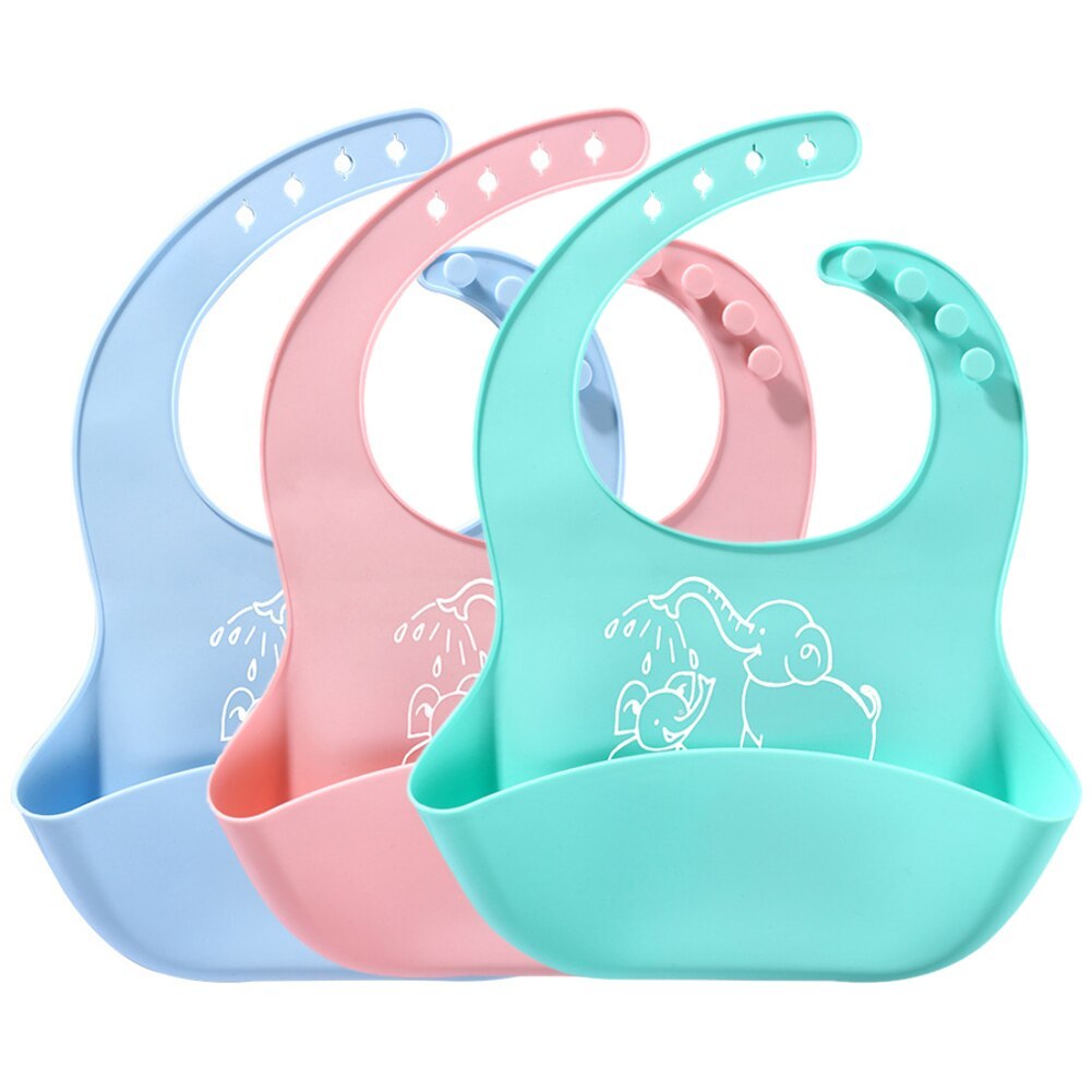 Baby Food Bib Baby Meal Silicone Saliva Bag