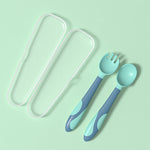 Baby Training Fork Spoon Twist Spoon Children's Tableware Set - Cindi Book
