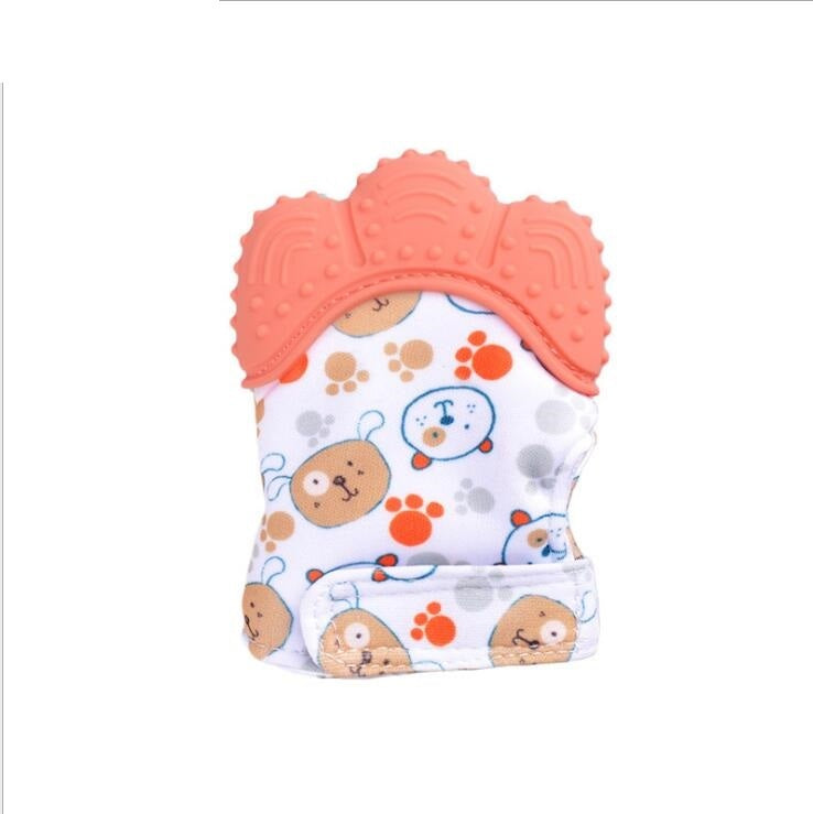 Baby teether baby anti-bite silicone molar gloves children's sound toys - Cindi Book