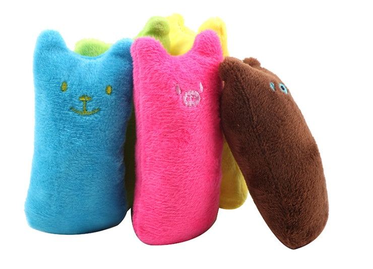 Catnip Cat Toys Pillow Interactive Cat Toy Catnip Pet Supplies Pillow Thumb Plush Teeth Grinding Bite Mint Cat Accessories - Cindi Book