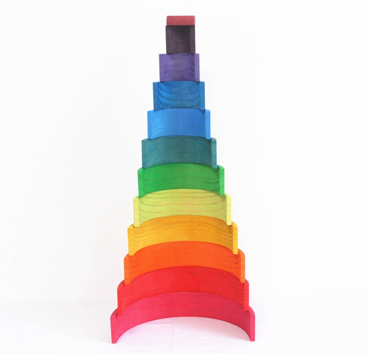 Jigsaw Puzzle Large 12-piece Arch Bridge Rainbow Building Blocks Early Childhood Education Toys - Cindi Book