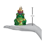 Old World Christmas Frog King Ornament - hand-blown glass Christmas tree ornament (view 4)