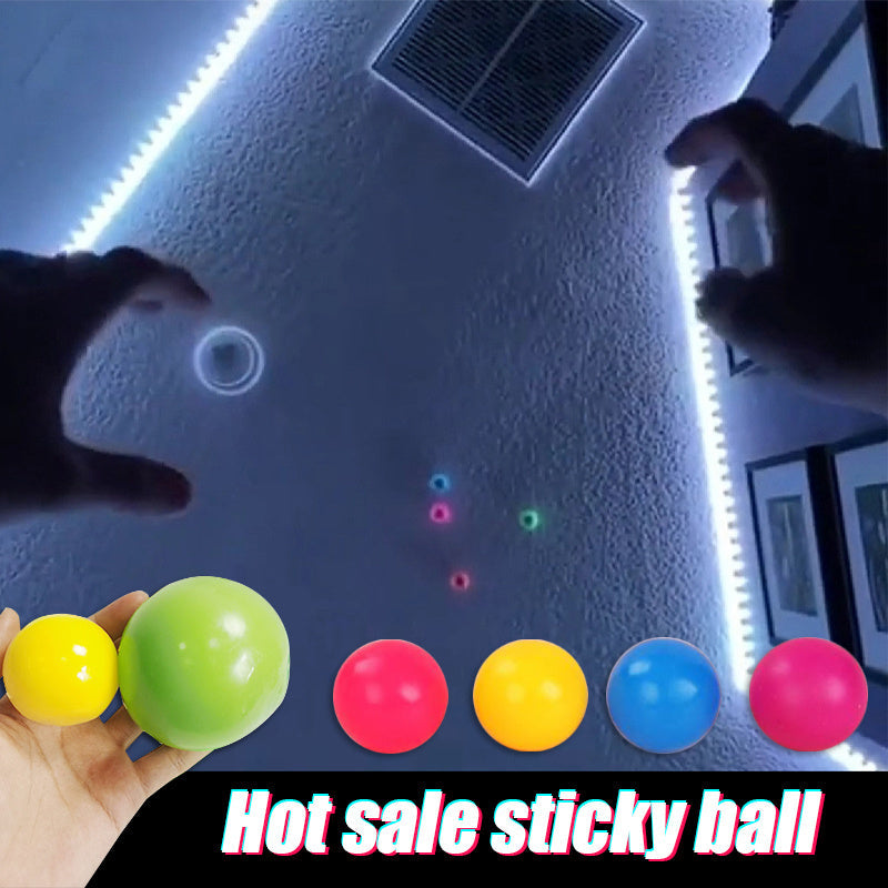 Stick Wall Ball Stress Relief Toys Sticky Squash Ball - Cindi Book