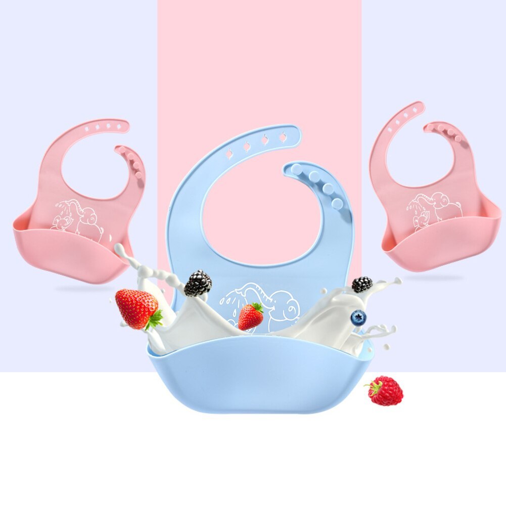 Baby Food Bib Baby Meal Silicone Saliva Bag